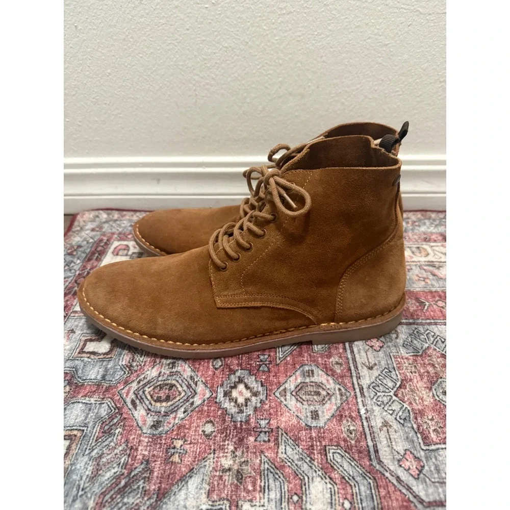 JACK JONES Mens Brown Suede Lace Up Ankle Boots Size‎ 44 US 10.5 NEW